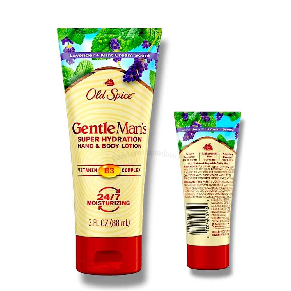 Old Spice Gentleman’s Blend Hand & Body Lotion – Lavender + Mint (Travel Size)